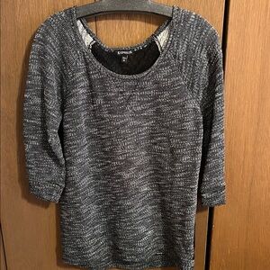 Express Women's Charcoal Gray Sweater